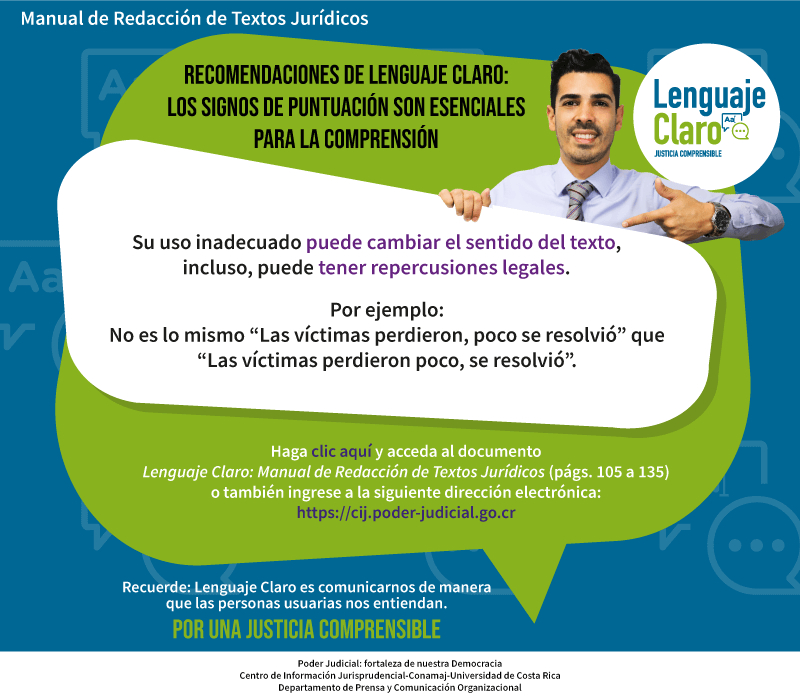 Imagen decorativa relacionada a Recomendaciones de Lenguaje Claro: Los signos de Puntuación son esenciales para la comprensión