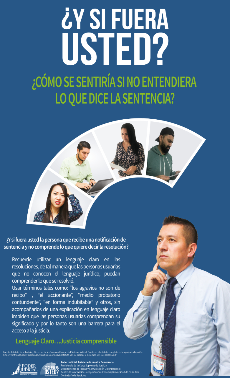 Imagen decorativa relacionada a ¿Y si fuera Usted?, ¿Cómo se sentiría si no entendiera lo que dice la sentencia?