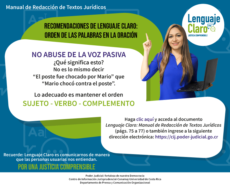 Imagen decorativa relacionada a Recomendaciones de Lenguaje Claro: Orden de las Palabras en la Oración